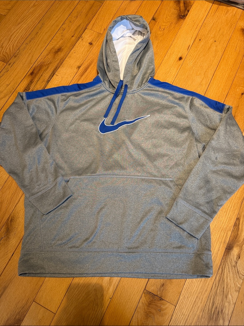 Nike Therma Fit Gray/Blue Hoodie Adult XL - C51